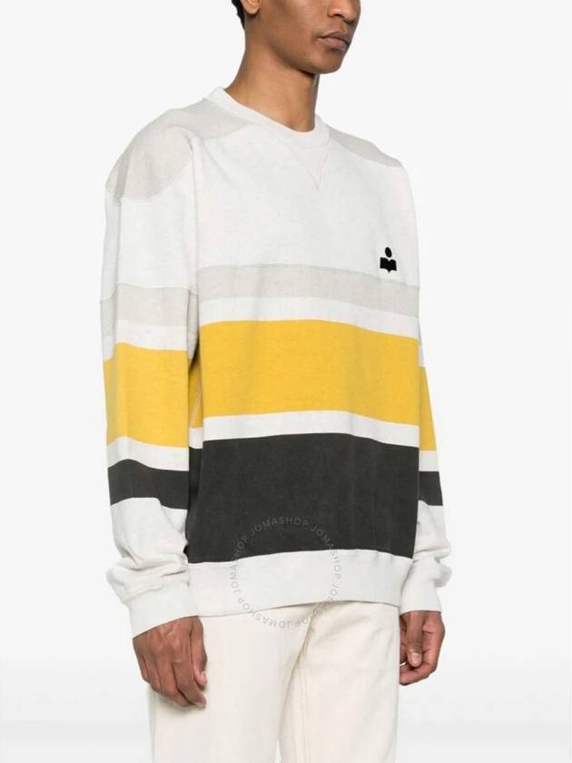 Isabel Marant Men's Beige Meyoan Striped Crewneck Sweatshirt Size X Large - ISABEL MARANT - BALAAN 2