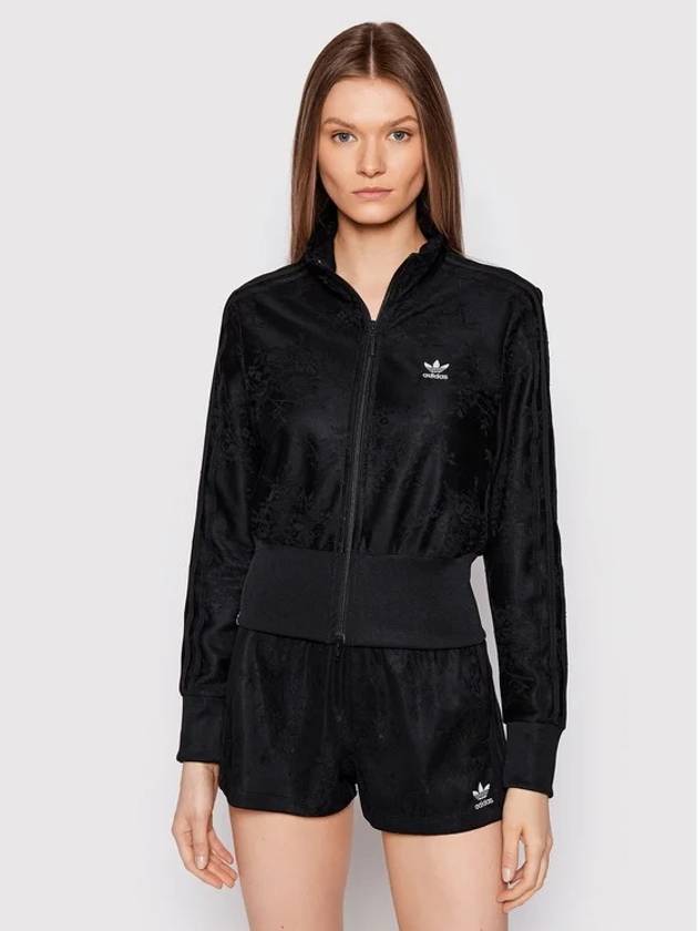 Race Jersey Track Top Jacket HC4565 Black WOMENS - ADIDAS - BALAAN 1