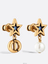 Lucky Charm Stud Crystal Pearl Earrings Gold - DIOR - BALAAN 3