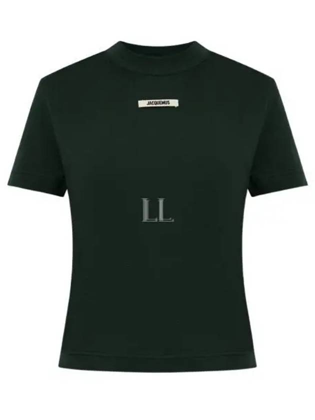 Le Gros Grain Short Sleeve T-Shirt Green - JACQUEMUS - BALAAN 2