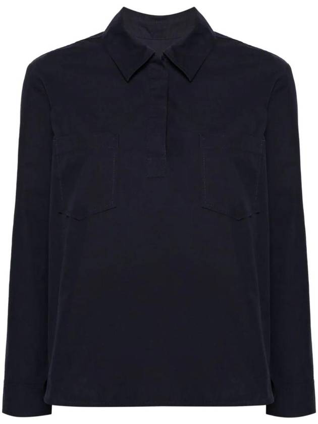 Chelsea Cotton Blouse Dark Navy Blue - A.P.C. - BALAAN 1