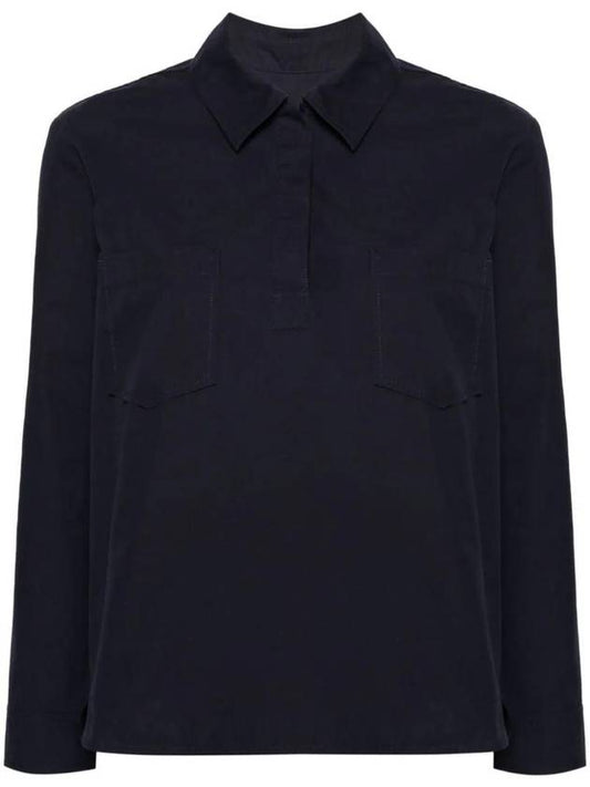 Chelsea Cotton Blouse Dark Navy Blue - A.P.C. - BALAAN 1