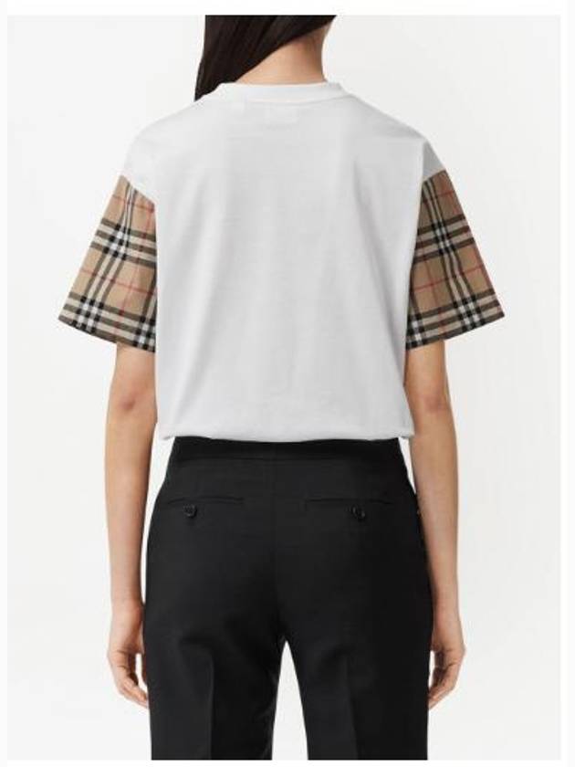 Vintage Check Sleeve Short Sleeve T-Shirt White - BURBERRY - BALAAN 4