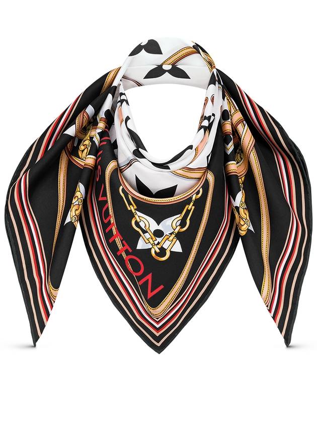 Ultimate Monogram Square Scarf Black - LOUIS VUITTON - BALAAN 4