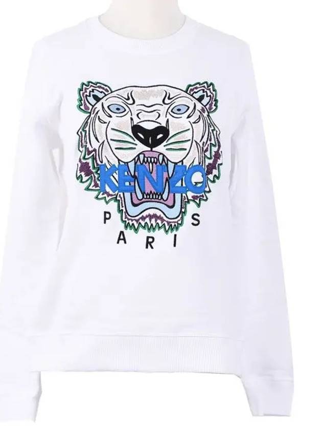 Women s Tiger Embroidery Sweatshirt White 2SW705 - KENZO - BALAAN 6