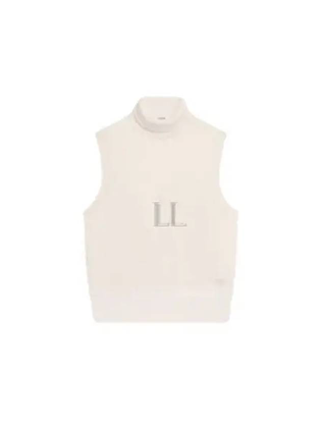 Triomphe Embroidered Turtleneck Sleeveless Off-White - CELINE - BALAAN 2