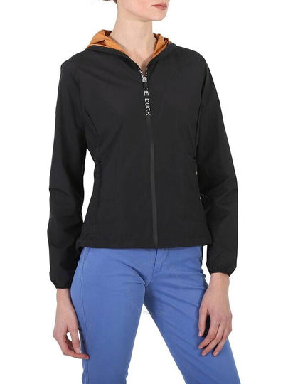 Save The Duck Ladies Black Astrea Hooded Rain Jacket, Brand Size 0 (X-Small) - SAVE THE DUCK - BALAAN 2