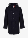 Men's Intarsia Center Back Striped Wool Duffel Coat Navy - THOM BROWNE - BALAAN 2