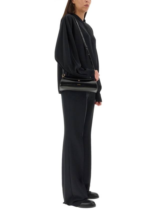 Viscose Blend Straight Pants Black - JIL SANDER - BALAAN 3