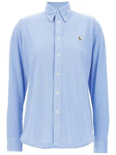 Women's Cotton Long Sleeve Shirt Blue - POLO RALPH LAUREN - BALAAN 2