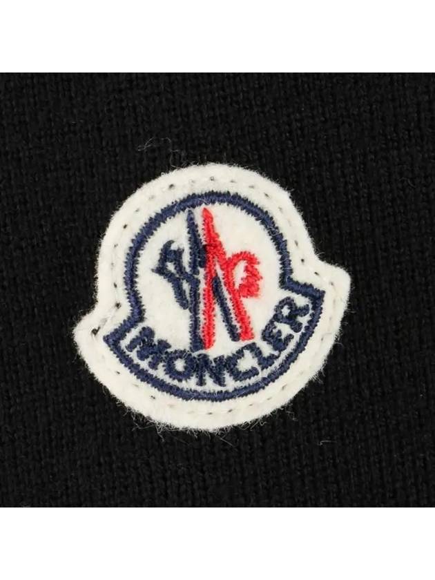 Tricot Padded Wool Cardigan Black - MONCLER - BALAAN 5