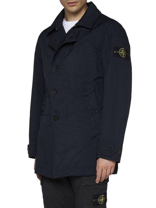 Wappen Patch Single Breasted Jacket Navy - STONE ISLAND - BALAAN 4