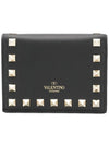 Rockstud leather wallet - VALENTINO - BALAAN.