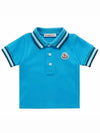 Baby Boy Polo Shirt Blue 8A00004 8496F 72C 2A 3A - MONCLER - BALAAN 1