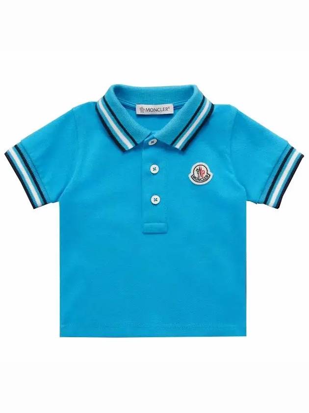 Baby Boy Polo Shirt Blue 8A00004 8496F 72C 2A 3A - MONCLER - BALAAN 1