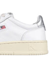 Medalist Leather Metal Silver Tab Low Top Sneakers White - AUTRY - BALAAN 7