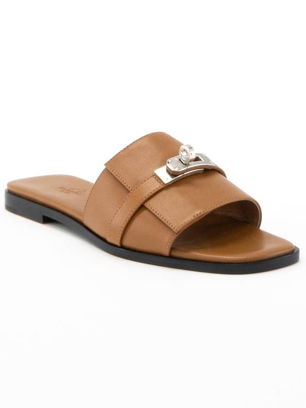 Julia Callie Buckle Sandals Slippers Gold H231056Z - HERMES - BALAAN 2