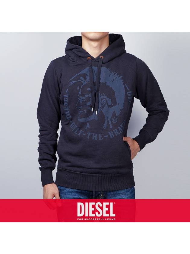 Indian Hoodie 81E Dark Gray - DIESEL - BALAAN 1