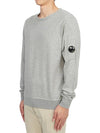 Light Fleece Sweatshirt Grey Melange - CP COMPANY - BALAAN 3