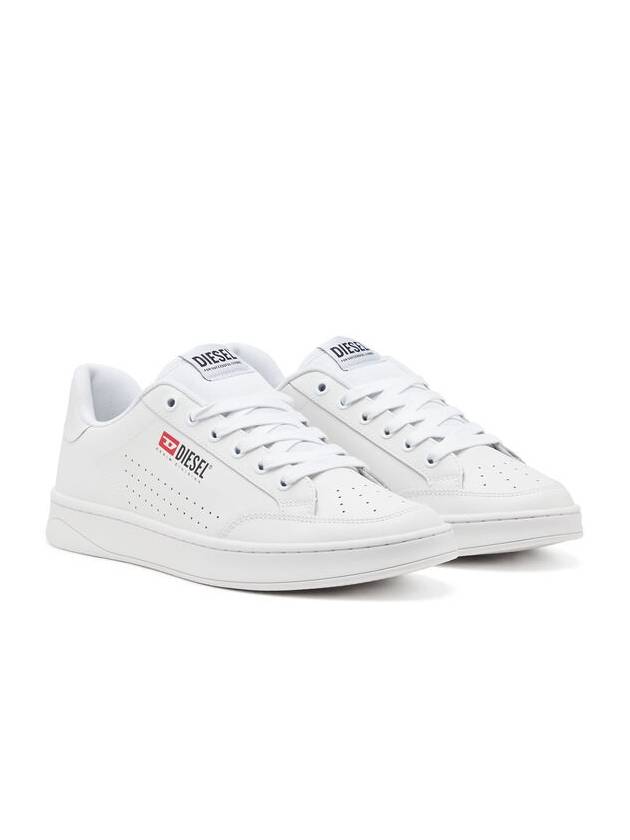 SAthene Leather Nylon Low Top Sneakers White - DIESEL - BALAAN 3