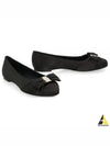 Padded Vara Bow Flat Black - SALVATORE FERRAGAMO - BALAAN 2