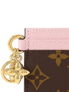 LV Charm Monogram Card Wallet Pink Brown - LOUIS VUITTON - BALAAN 6