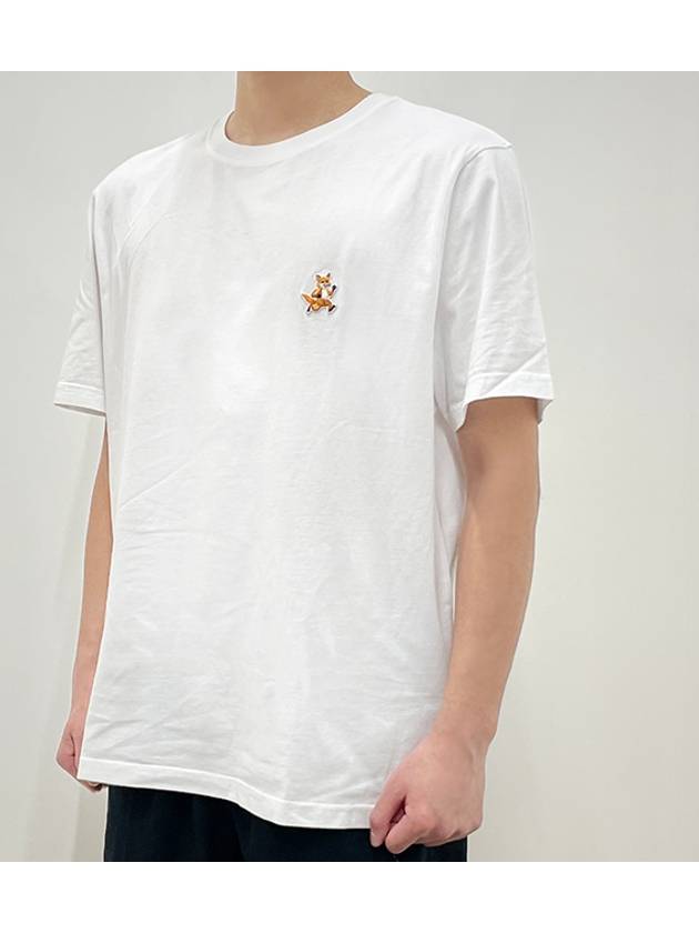 Speedy Fox Patch Comfort Short Sleeve T-Shirt White - MAISON KITSUNE - BALAAN 4