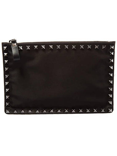 11th Anniversary Rockstud Fabric Clutch Bag JY0P0566NOV 0NO - VALENTINO - BALAAN 1