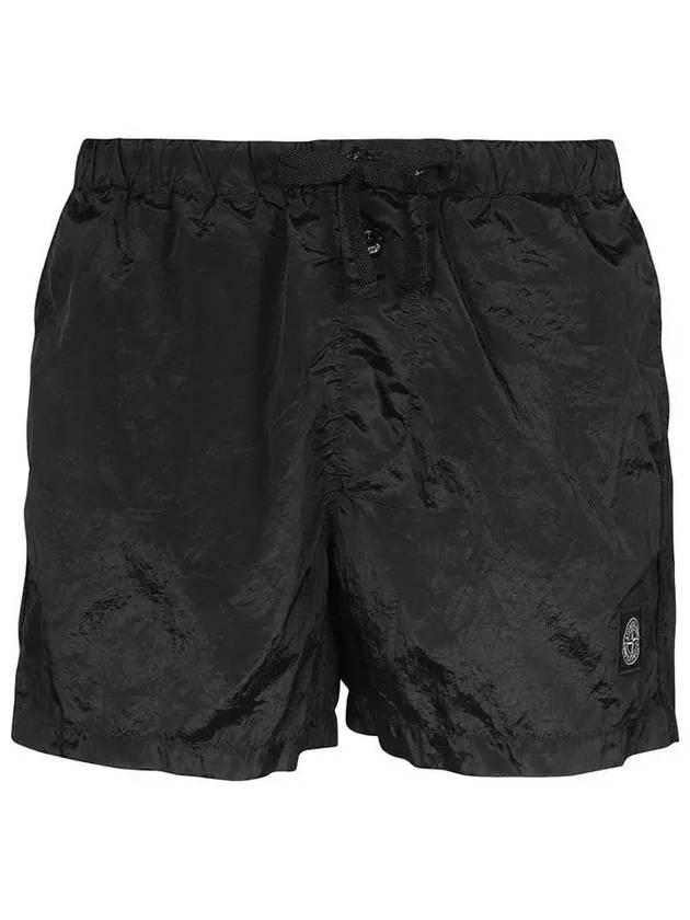 Wappen Patch Nylon Metal Swim Shorts Black - STONE ISLAND - BALAAN 3