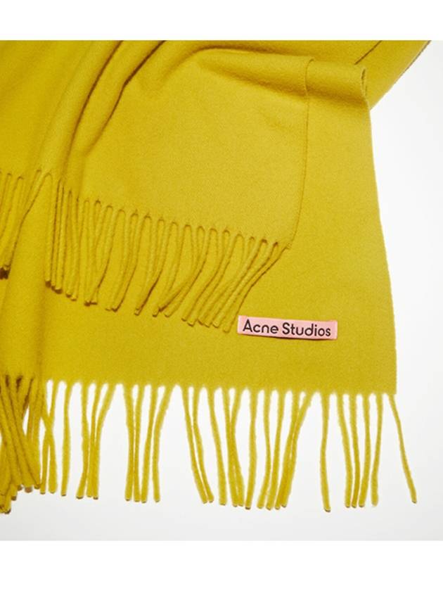 Logo Wool Fringe Muffler Yellow - ACNE STUDIOS - BALAAN 6