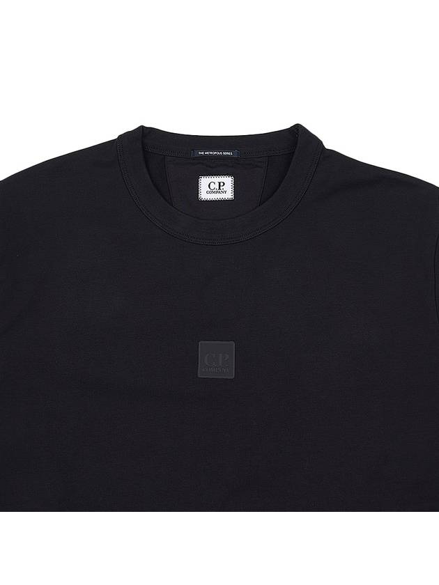 Logo Patch Cotton Sweatshirt Black - CP COMPANY - BALAAN 4