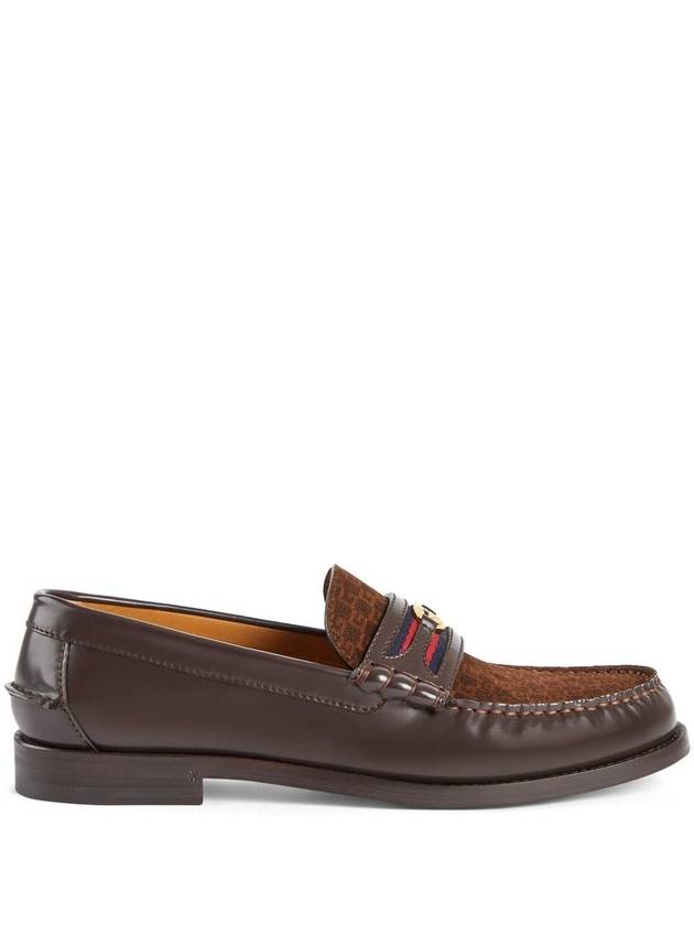 Interlocking G Leather Loafers Dark Brown - GUCCI - BALAAN 2