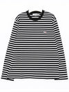 Fox Logo Stripe Long Sleeve T-Shirt White Black - MAISON KITSUNE - BALAAN 3