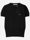 ORB Logo Short Sleeve Knit Top Black - VIVIENNE WESTWOOD - BALAAN 2