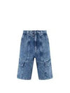 Jemuel Cargo Denim Shorts Blue - ISABEL MARANT - BALAAN 2