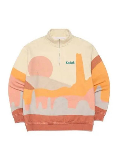 KODAK Apparel Trip Scenery Stan Neck Half Zip Up Sweatshirt IVORY - KODO - BALAAN 1