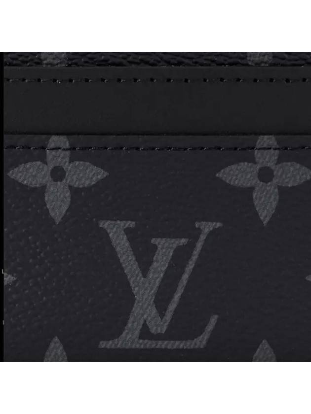 Monogram Eclipse Double Card Wallet Black - LOUIS VUITTON - BALAAN 7