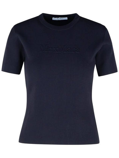 Max Mara 'Segale' Black Viscose Blend T-Shirt - MAX MARA - BALAAN 1