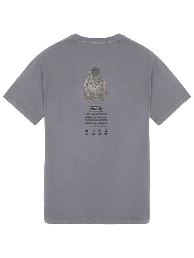 Men's Archivio Round Short Sleeve T-Shirt Grey - STONE ISLAND - BALAAN 4