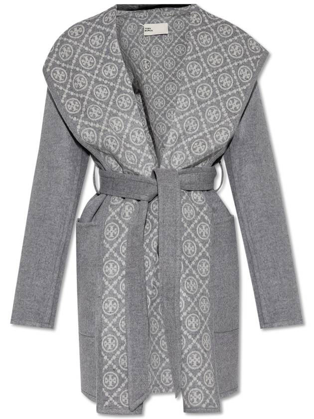 Tory Burch Coat With Hood, Women's, Grey - TORY BURCH - BALAAN 1