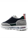 Melton Clear Sole Tech Runner Sneakers Navy Grey - THOM BROWNE - BALAAN 4