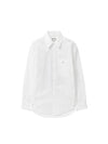 Flower Cotton Long Sleeve Shirt White - WOOYOUNGMI - BALAAN 1