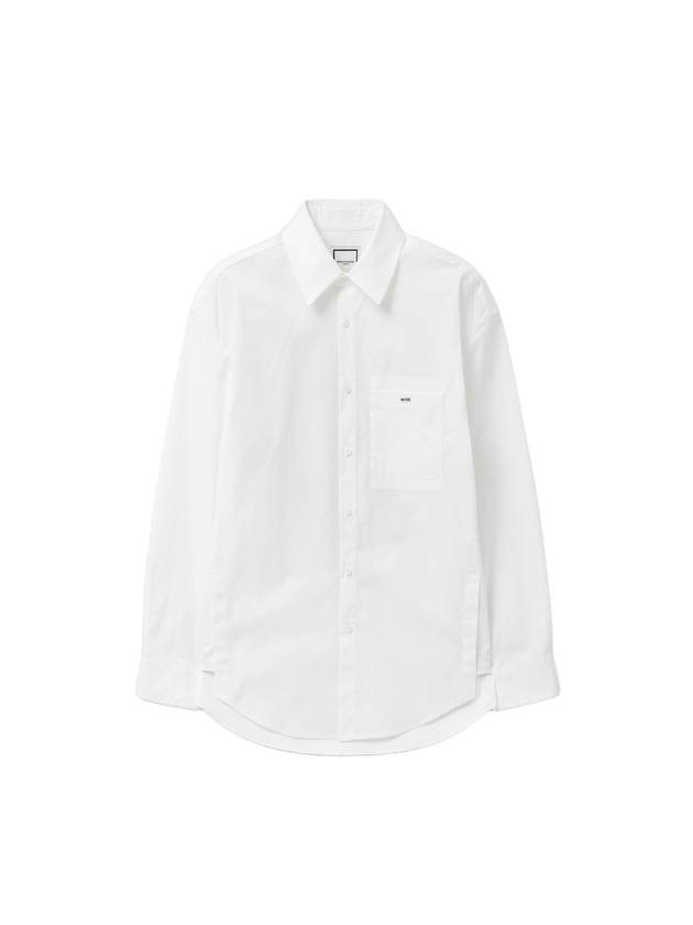 Flower Cotton Long Sleeve Shirt White - WOOYOUNGMI - BALAAN 1