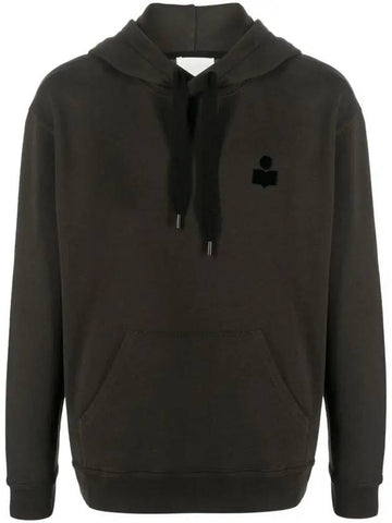 Matte Logo Print Hoodie Faded Black - ISABEL MARANT - BALAAN 1