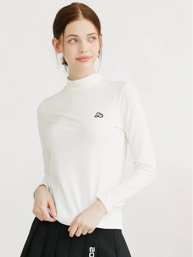 Logo point brushed base layer t-shirt WHITE - 20THHOLE - BALAAN 1