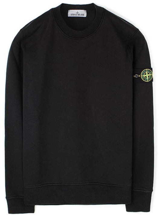 Wappen Patch Garment Dyed Sweatshirt Black - STONE ISLAND - BALAAN 2