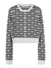 Cashmere Silk Cardigan White Black - MIU MIU - BALAAN 2