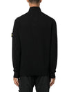 Wappen Patch Button Knit Top Black - STONE ISLAND - BALAAN 4