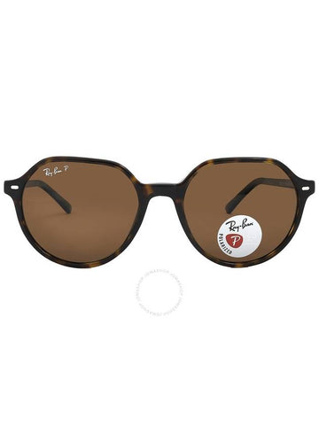 Ray Ban Thalia Polarized Brown Geometric Unisex Sunglasses RB2195 902/57 53 - RAY-BAN - BALAAN 1