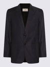 Two Button Blazer Jacket Navy - AMI - BALAAN 6